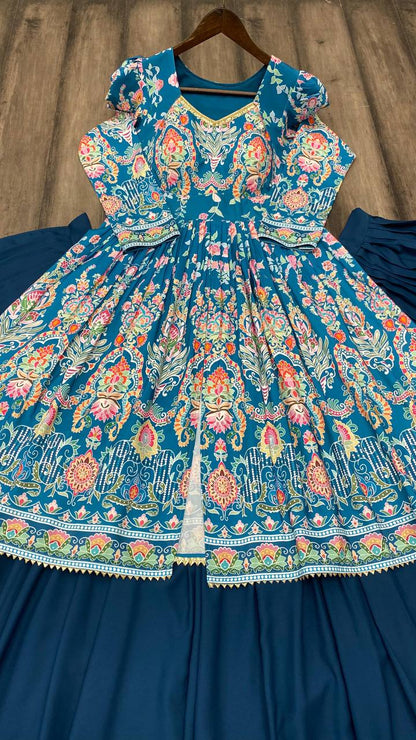 NAVRATRI WEAR BEUTIQUE TOP WITH  LEHENGA*