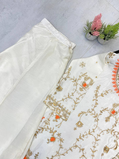 SUIT WITH PLAZZO AND DUPATTA