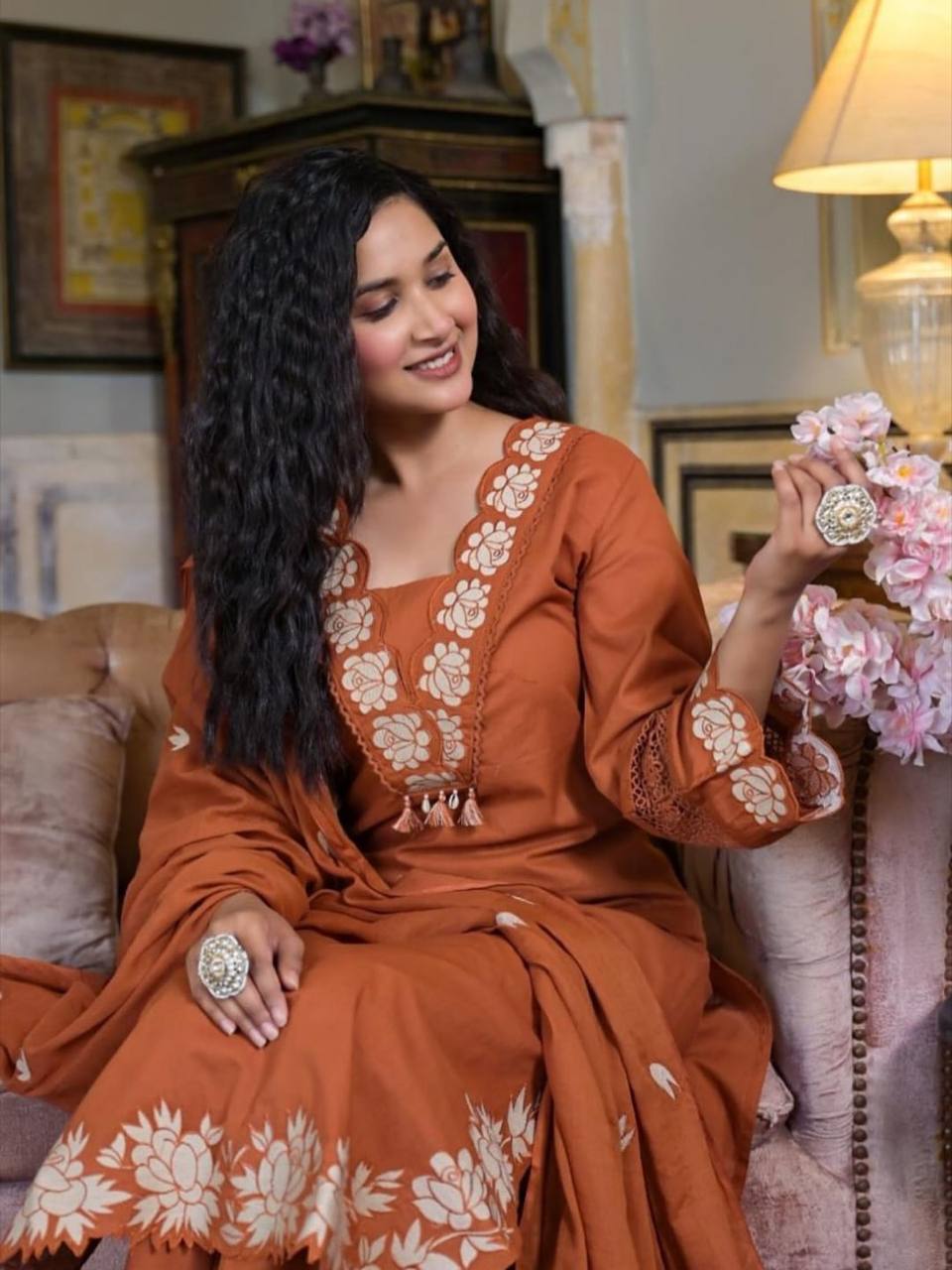 COTTON PANT WITH DUPATTA PAIR