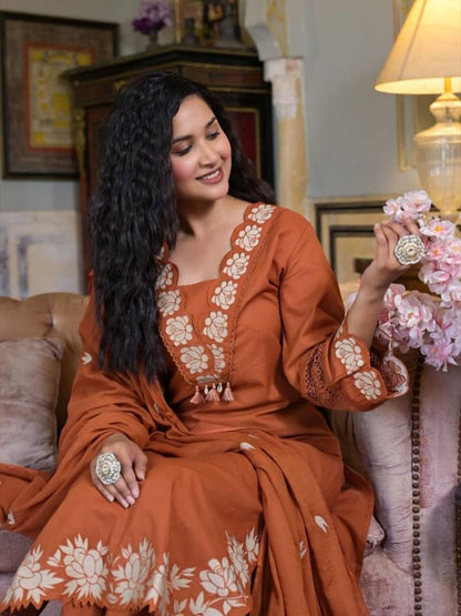 COTTON PANT WITH DUPATTA PAIR